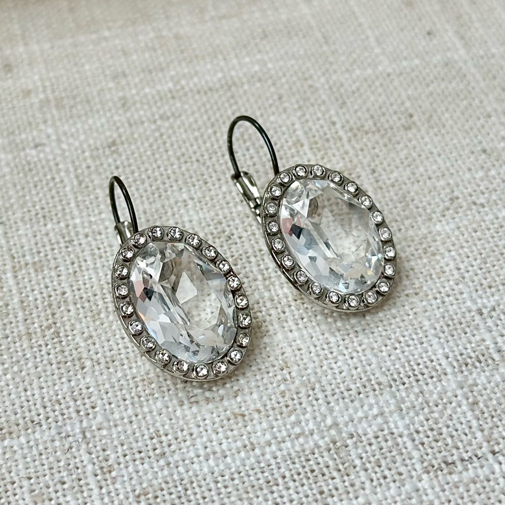 Brighton Elegant Silver Crystal Earrings
